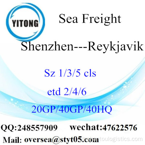 Trasporto merci del porto di Shenzhen del porto a Reykjavik